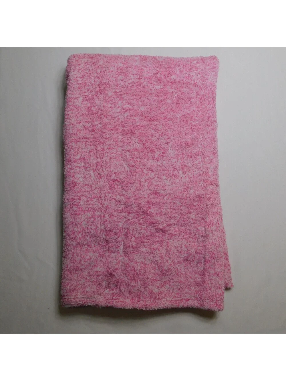Comfort Bay Heathered Royal Plush Throw Blanket Pink White 50x60 Soft Fleece